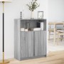 Aparador con LED madera de ingeniería gris Sonoma 77x34x100 cm de , Aparadores - Ref: Foro24-852150, Precio: 79,69 €, Descuen...