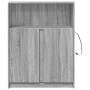 Aparador con LED madera de ingeniería gris Sonoma 77x34x100 cm de , Aparadores - Ref: Foro24-852150, Precio: 79,69 €, Descuen...