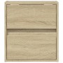 Mueble de TV de pared con luces LED roble Sonoma 41x31x45 cm de , Muebles TV - Ref: Foro24-852275, Precio: 56,59 €, Descuento: %