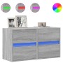 Muebles TV de pared luces LED 2 uds gris Sonoma 41x31x45 cm de , Muebles TV - Ref: Foro24-852282, Precio: 97,90 €, Descuento: %