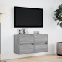 Muebles TV de pared luces LED 2 uds gris Sonoma 41x31x45 cm de , Muebles TV - Ref: Foro24-852282, Precio: 97,90 €, Descuento: %