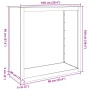 Leñero de acero blanco 100x40x100 cm de , Bolsas y soportes de leña - Ref: Foro24-850969, Precio: 108,34 €, Descuento: %