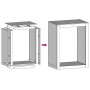 Leñero de acero blanco 60x40x80 cm de , Bolsas y soportes de leña - Ref: Foro24-850997, Precio: 103,56 €, Descuento: %