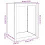 Leñero de acero blanco 60x40x80 cm de , Bolsas y soportes de leña - Ref: Foro24-850997, Precio: 103,56 €, Descuento: %