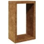 Leñero de acero oxidado 60x40x100 cm de , Bolsas y soportes de leña - Ref: Foro24-850995, Precio: 108,89 €, Descuento: %