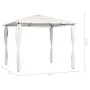 Cenador con cubiertas de postes crema 3x3x2,6 m 160 g/m² de vidaXL, Carpas y cenadores - Ref: Foro24-313605, Precio: 189,44 €...