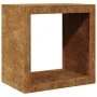 Leñero de acero oxidado 60x40x60 cm de , Bolsas y soportes de leña - Ref: Foro24-851009, Precio: 84,14 €, Descuento: %