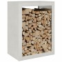 Leñero de acero inoxidable 60x40x80 cm de , Bolsas y soportes de leña - Ref: Foro24-851000, Precio: 149,47 €, Descuento: %