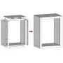 Leñero de acero inoxidable 60x40x80 cm de , Bolsas y soportes de leña - Ref: Foro24-851000, Precio: 147,04 €, Descuento: %