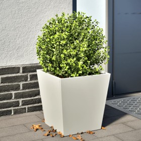 Jardinera de acero blanco 40x40x40 cm de , Maceteros y jardineras - Ref: Foro24-851054, Precio: 38,62 €, Descuento: %