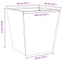 Jardinera de acero blanco 40x40x40 cm de , Maceteros y jardineras - Ref: Foro24-851054, Precio: 38,62 €, Descuento: %