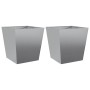 Jardineras 2 unidades acero galvanizado 40x40x40 cm de , Maceteros y jardineras - Ref: Foro24-851063, Precio: 48,79 €, Descue...