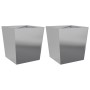 Jardineras 2 uds acero galvanizado 50x50x50 cm de , Maceteros y jardineras - Ref: Foro24-851077, Precio: 66,70 €, Descuento: %