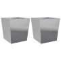 Jardineras 2 uds acero galvanizado 50x50x50 cm de , Maceteros y jardineras - Ref: Foro24-851077, Precio: 77,86 €, Descuento: %