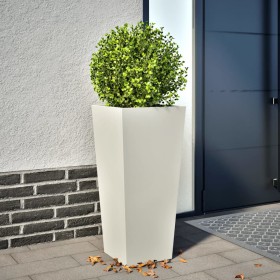 Jardinera acero blanca 35x35x75 cm de , Maceteros y jardineras - Ref: Foro24-851082, Precio: 63,40 €, Descuento: %