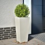 Jardinera acero blanca 35x35x75 cm de , Maceteros y jardineras - Ref: Foro24-851082, Precio: 63,40 €, Descuento: %