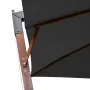 Sombrilla colgante con palo madera abeto gris antracita 3x3 m de vidaXL, Sombrillas - Ref: Foro24-313774, Precio: 138,52 €, D...