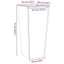 Jardinera acero blanca 35x35x75 cm de , Maceteros y jardineras - Ref: Foro24-851082, Precio: 69,53 €, Descuento: %