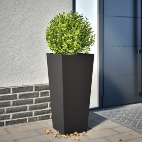 Jardinera de acero negra 35x35x75 cm de , Maceteros y jardineras - Ref: Foro24-851080, Precio: 59,99 €, Descuento: %