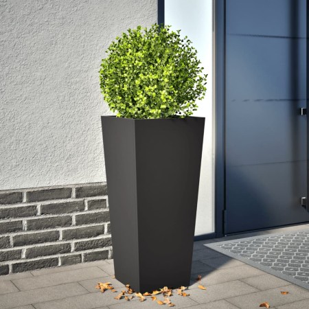 Jardinera de acero negra 35x35x75 cm de , Maceteros y jardineras - Ref: Foro24-851080, Precio: 59,99 €, Descuento: %
