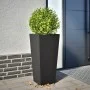 Jardinera de acero negra 35x35x75 cm de , Maceteros y jardineras - Ref: Foro24-851080, Precio: 66,16 €, Descuento: %