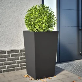Jardinera de acero negra 45x45x75 cm de , Maceteros y jardineras - Ref: Foro24-851094, Precio: 89,58 €, Descuento: %