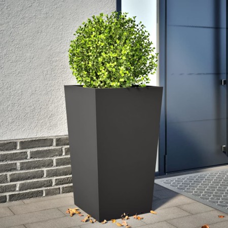 Jardinera de acero negra 45x45x75 cm de , Maceteros y jardineras - Ref: Foro24-851094, Precio: 80,02 €, Descuento: %