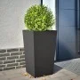 Jardinera de acero negra 45x45x75 cm de , Maceteros y jardineras - Ref: Foro24-851094, Precio: 89,58 €, Descuento: %