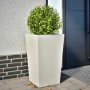 Jardinera de acero blanca 45x45x75 cm de , Maceteros y jardineras - Ref: Foro24-851096, Precio: 70,65 €, Descuento: %