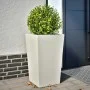 Jardinera de acero blanca 45x45x75 cm de , Maceteros y jardineras - Ref: Foro24-851096, Precio: 80,61 €, Descuento: %