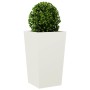 Jardinera de acero blanca 45x45x75 cm de , Maceteros y jardineras - Ref: Foro24-851096, Precio: 70,65 €, Descuento: %
