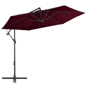 Cantilever parasol with burgundy red aluminum pole 300 cm by vidaXL, Umbrellas - Ref: Foro24-313754, Price: 98,13 €, Discount: %