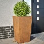 Jardineras 2 uds acero oxidado 45x45x75 cm de , Maceteros y jardineras - Ref: Foro24-851107, Precio: 106,66 €, Descuento: %
