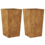 Jardineras 2 uds acero oxidado 45x45x75 cm de , Maceteros y jardineras - Ref: Foro24-851107, Precio: 106,66 €, Descuento: %