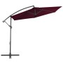 Sombrilla voladiza con palo de aluminio rojo burdeos 300 cm de vidaXL, Sombrillas - Ref: Foro24-313754, Precio: 100,30 €, Des...