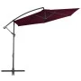 Sombrilla voladiza con palo de aluminio rojo burdeos 300 cm de vidaXL, Sombrillas - Ref: Foro24-313754, Precio: 98,13 €, Desc...