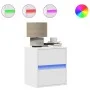 Wall-mounted bedside tables with LED lights 2 units white by , Nightstands - Ref: Foro24-3307962, Price: 98,01 €, Discount: %