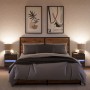 Mesitas de noche de pared con luces LED 2 unidades roble marrón de , Mesitas de noche - Ref: Foro24-3307974, Precio: 77,84 €,...