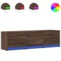 Mueble de TV LED madera ingeniería marrón roble 140x34x40 cm de , Muebles TV - Ref: Foro24-852249, Precio: 95,53 €, Descuento: %