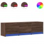 Mueble de TV LED madera ingeniería marrón roble 140x34x40 cm de , Muebles TV - Ref: Foro24-852249, Precio: 96,95 €, Descuento: %
