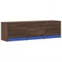 Mueble de TV LED madera ingeniería marrón roble 140x34x40 cm de , Muebles TV - Ref: Foro24-852249, Precio: 95,53 €, Descuento: %
