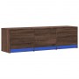 Mueble de TV LED madera ingeniería marrón roble 140x34x40 cm de , Muebles TV - Ref: Foro24-852249, Precio: 96,95 €, Descuento: %