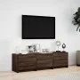 Mueble de TV LED madera ingeniería marrón roble 140x34x40 cm de , Muebles TV - Ref: Foro24-852249, Precio: 95,53 €, Descuento: %
