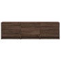 Mueble de TV LED madera ingeniería marrón roble 140x34x40 cm de , Muebles TV - Ref: Foro24-852249, Precio: 96,95 €, Descuento: %