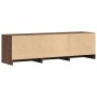 Mueble de TV LED madera ingeniería marrón roble 140x34x40 cm de , Muebles TV - Ref: Foro24-852249, Precio: 96,95 €, Descuento: %