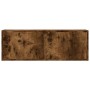 Mueble de TV de pared con luces LED roble ahumado 100x31x35 cm de , Muebles TV - Ref: Foro24-852268, Precio: 59,81 €, Descuen...