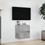 Mueble de TV de pared con luces LED gris hormigón 41x31x45 cm de , Muebles TV - Ref: Foro24-852277, Precio: 55,71 €, Descuent...