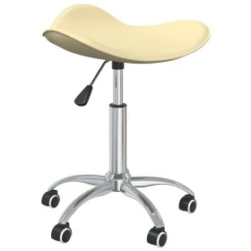 Silla de oficina de cuero sintético color crema de , Sillas de oficina - Ref: Foro24-3088559, Precio: 54,12 €, Descuento: %