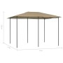 Cenador gris taupe 3x4x2,6 m 160 g/m² de vidaXL, Carpas y cenadores - Ref: Foro24-313615, Precio: 158,23 €, Descuento: %