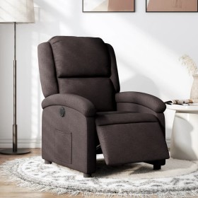 Sillón reclinable eléctrico tela marrón oscuro de , Sillones - Ref: Foro24-3204145, Precio: 233,30 €, Descuento: %